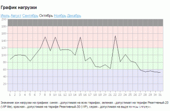 График нагрузки на сервер от Sweb.ru