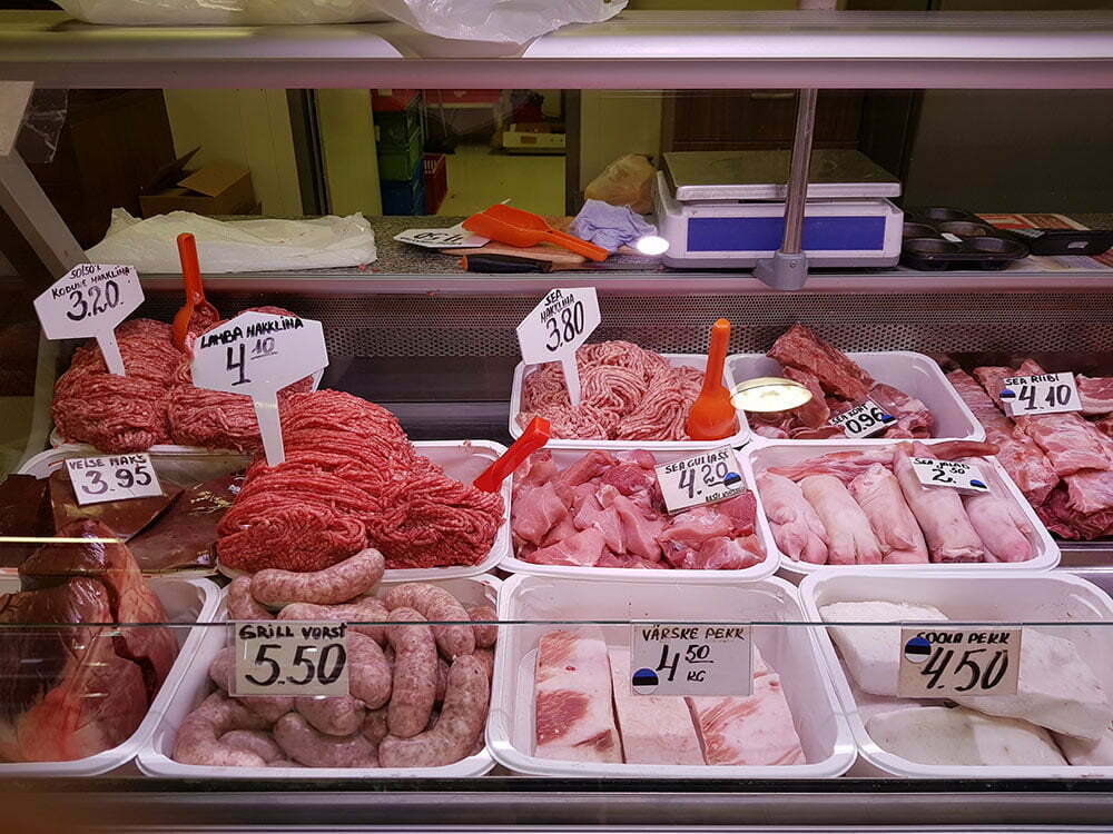 Цены на мясные полуфабрикаты в Эстонии. Балтийский рынок в Таллине
