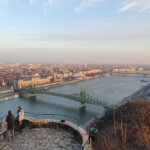 Мост Свободы в Будапеште с вершины холма Геллерт